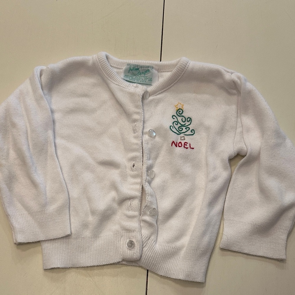 Julius Berger White Noel Kids Cardigan